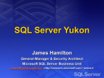 Yukon SQL Server Futures