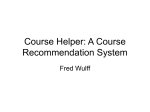 Course Helper: A Course Recommendation System