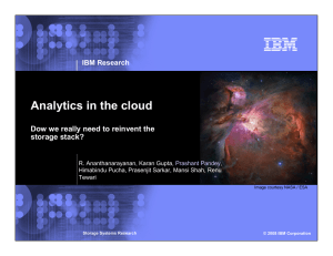 Analytics in the cloud Dow we really need to reinvent the
