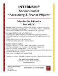 INTERNSHIP Announcement ~Accounting &amp; Finance Majors~ Schaeffler-North America