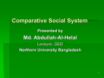 Comparative Social System _contd. Development of