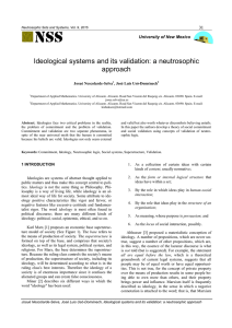 Ideological systems and its validation: a neutrosophic approach University of New Mexico