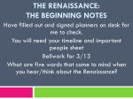 The Renaissance: The Beginning Notes