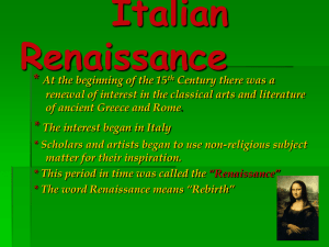 Italian Renaissance