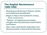 The English Renaissance 1485-1625