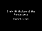 Italy: Birthplace of the Renaissance