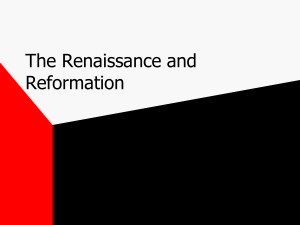 Renaissance artists and Reformation ppt