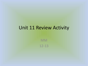 Unit 11 Review Activity 12-13