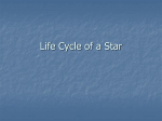 Life Cycle of a Star notes