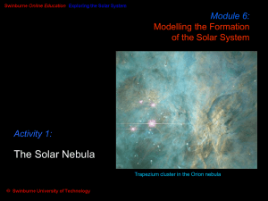 The Solar Nebula - Lincoln-Sudbury Regional High School