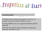 Introduction to Stars: Their Properties