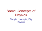 Some Concepts of Physics