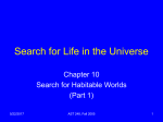 Search for Life in the Universe