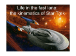 Life in the fast lane: the kinematics of Star Trek