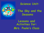 Science Unit: The Sky and the Seasons