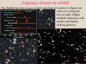 Redshift takes us from 2-D to 3-D