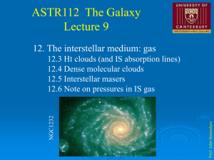 Lecture 9: The interstellar medium (ISM)