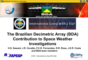 (BDA) Contribution To Space Weather Investigations