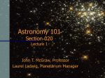 Astronomy 101 Section 4