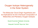 Oxygen Isotope Heterogeneity in the Solar System The Molecular