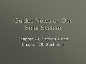 Guided Notes on Our Solar System