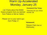 Warm-Up Monday, July 23, 2012