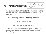 The Transfer Equation