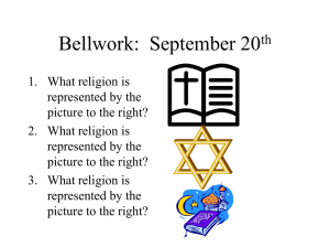 Bellwork: September 20th