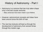 History of Astronomy