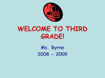 welcome to third grade!