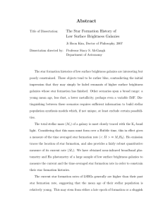 Abstract The Star Formation History of Low Surface Brightness Galaxies