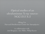 Optical studies of an ultraluminous X-ray source: NGC1313 X-2 Jifeng Liu