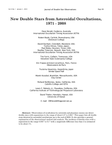 New Double Stars from Asteroidal Occultations, 1971 - 2008