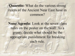 Quaestio: What do the various strong rulers of the Ancient