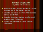 Today`s Objectives Chapter 2-1: City