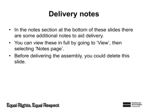 Assembly 2 - Equality and Human Rights Commission