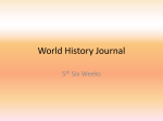 World History Journal - Anderson High School