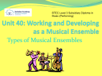 Working as a Musical Ensemble