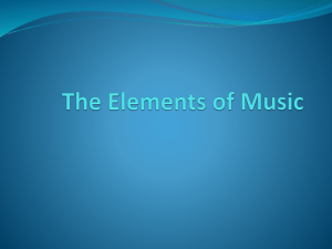 The Elements of Music