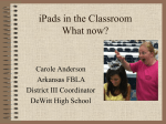 iPads in the Classroom What now?