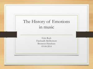 The History of Emotions in music ppt