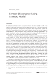 Sensory Dissonance Using Memory Model KRIStOFFeR jeNSeN Introduction