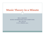 Music Theory in a Minute BILL CARLSON MUSIC INFORMATICS AND COMPUTING DR. CHUAN