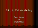 Intro to Cell Vocabulary