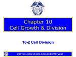 10-2 Cell Division - Pleasanton Unified School District