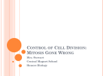 Control of Cell Division: Mitosis Gone Wrong