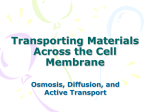 Transporting Materials Across the Cell Membrane