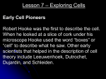 Lesson 7 – Exploring Cells Cell Theory