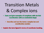 Transition Metals & Complex ions