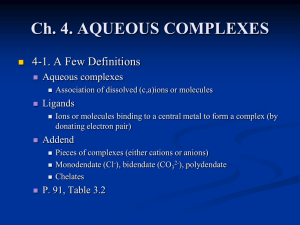 Ch. 3. KINETIC VS. EQUILIBRIUM MODELING